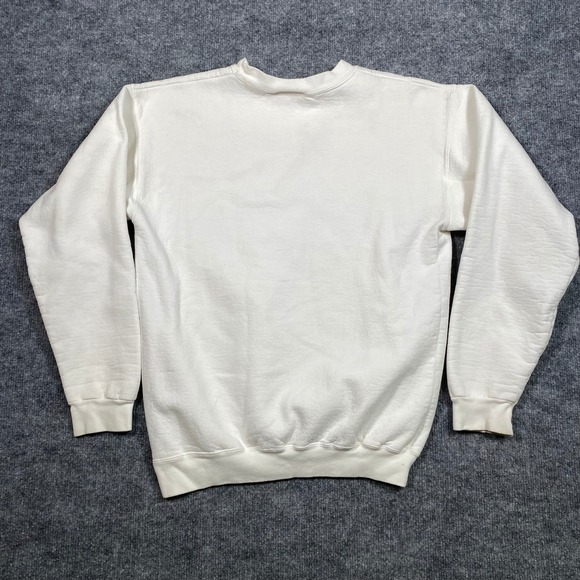 Vintage Hanes Cotton White Sweatshirt Tropical Sunset Tennis Adult Small - Picture 6 of 7